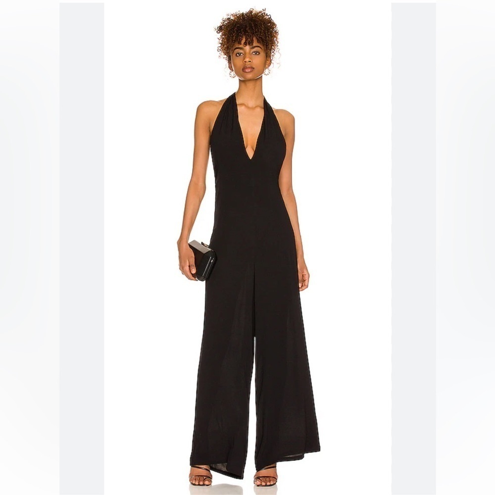 Bobi Los Angeles | Date Night Out Halter Jumpsuit In Black | S
